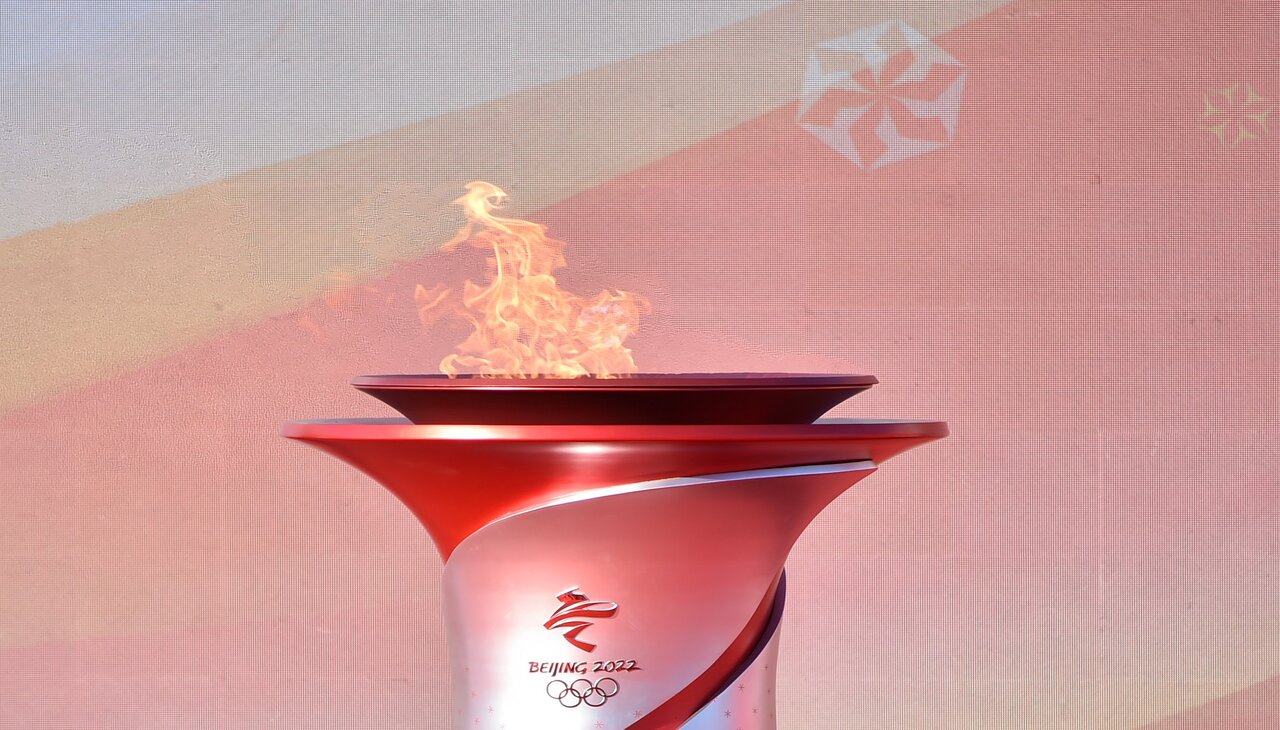 Antorcha de los Juegos Olímpicos de Invierno 2022 en Beijing.