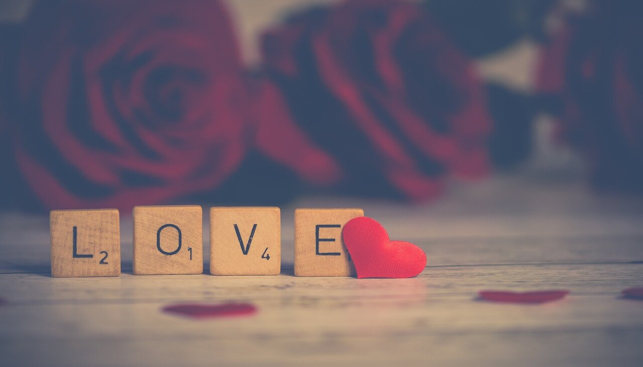 the word love is spelled, image to illustrate article about Valentines Day