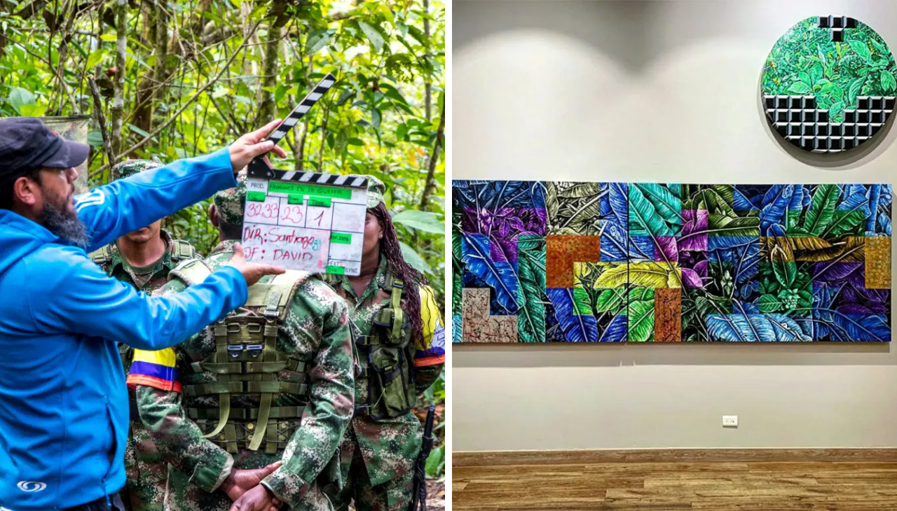'Memorias Guerrilleras' ('Guerrilla Memories') and 'Selva en Conflicto' ('Jungle in Conflict') are two pieces of art that have emerged about the war in Colombia. Photos: Courtesy of the artists