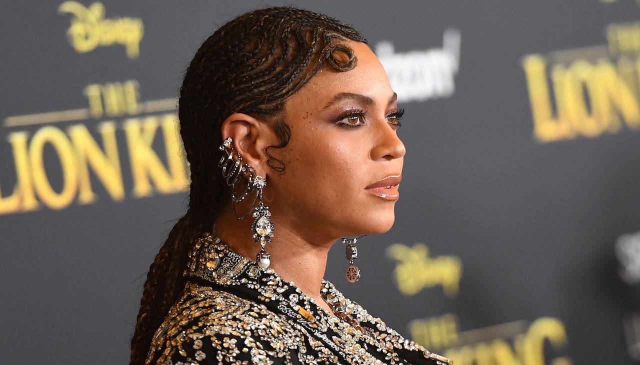 Pictured: Beyonce at Red Carpet event for Lion King Release
