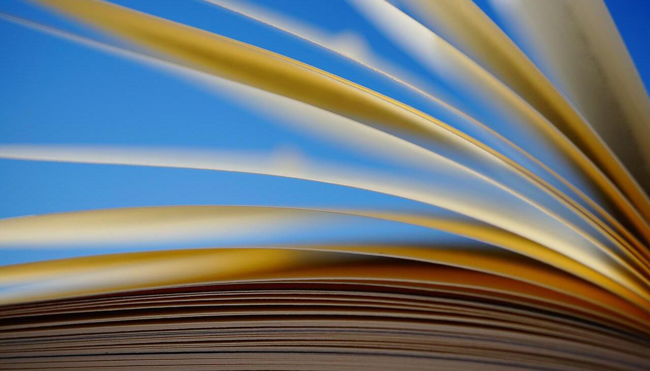 Pages of a book scrolling.