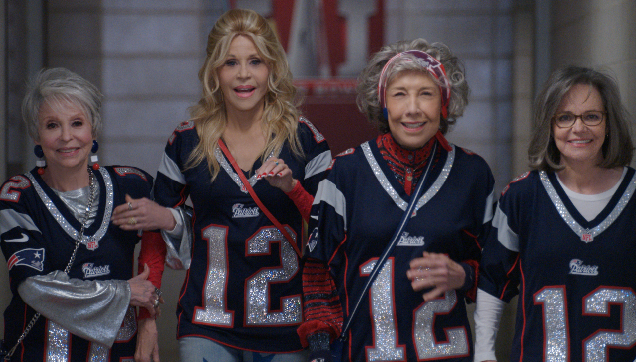 Rita Moreno, Jane Fonda, Lily Tomlin and Sally Field star in the film '80 for Brady', which is set to open in theaters in 2023. Photo: Courtesy Paramount Pictures.