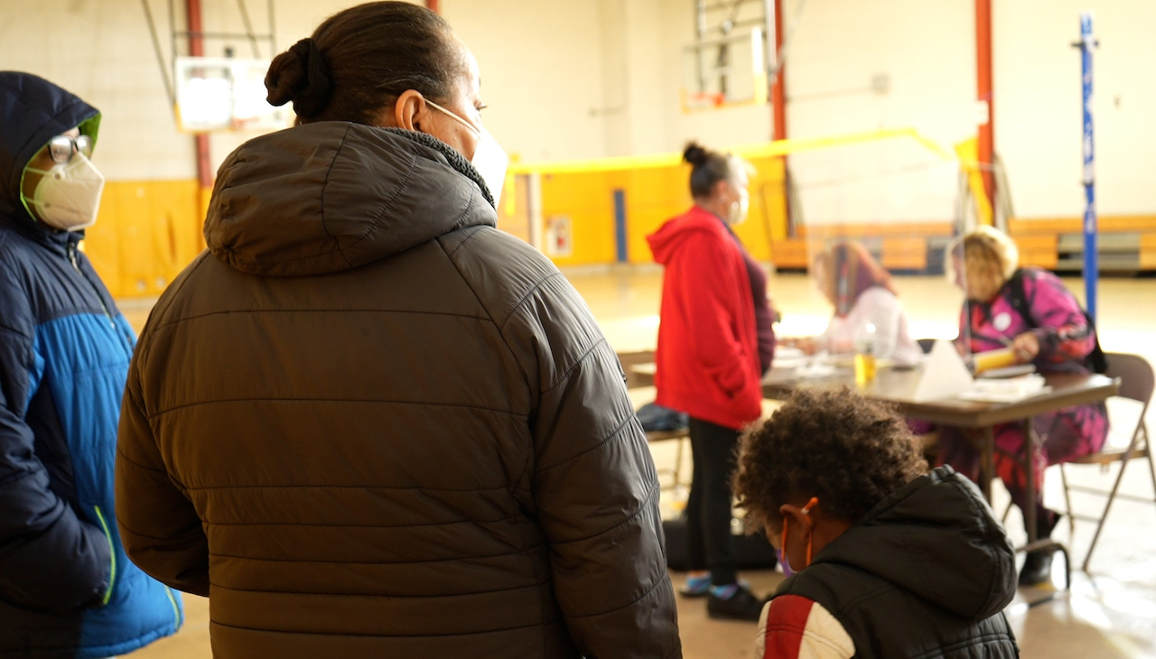 Voters at a polling location in North Philly
