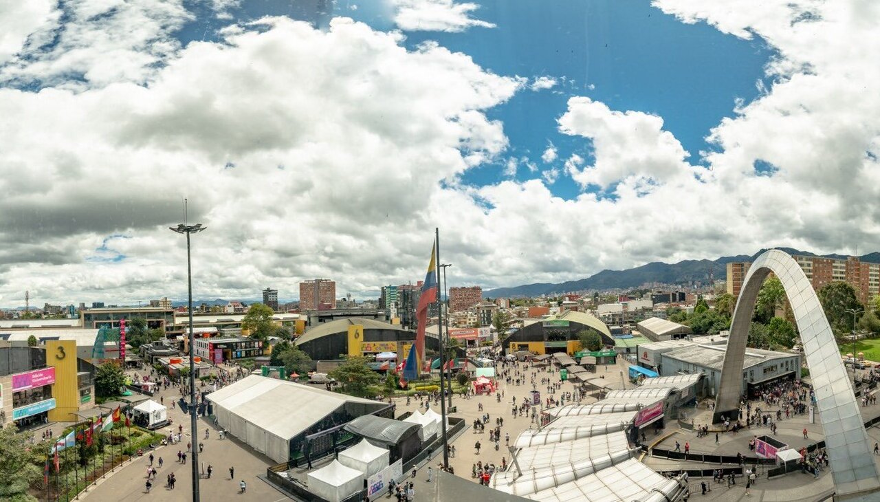 Panoramic view of Filbo 2023 in Bogotá, Colombia. 