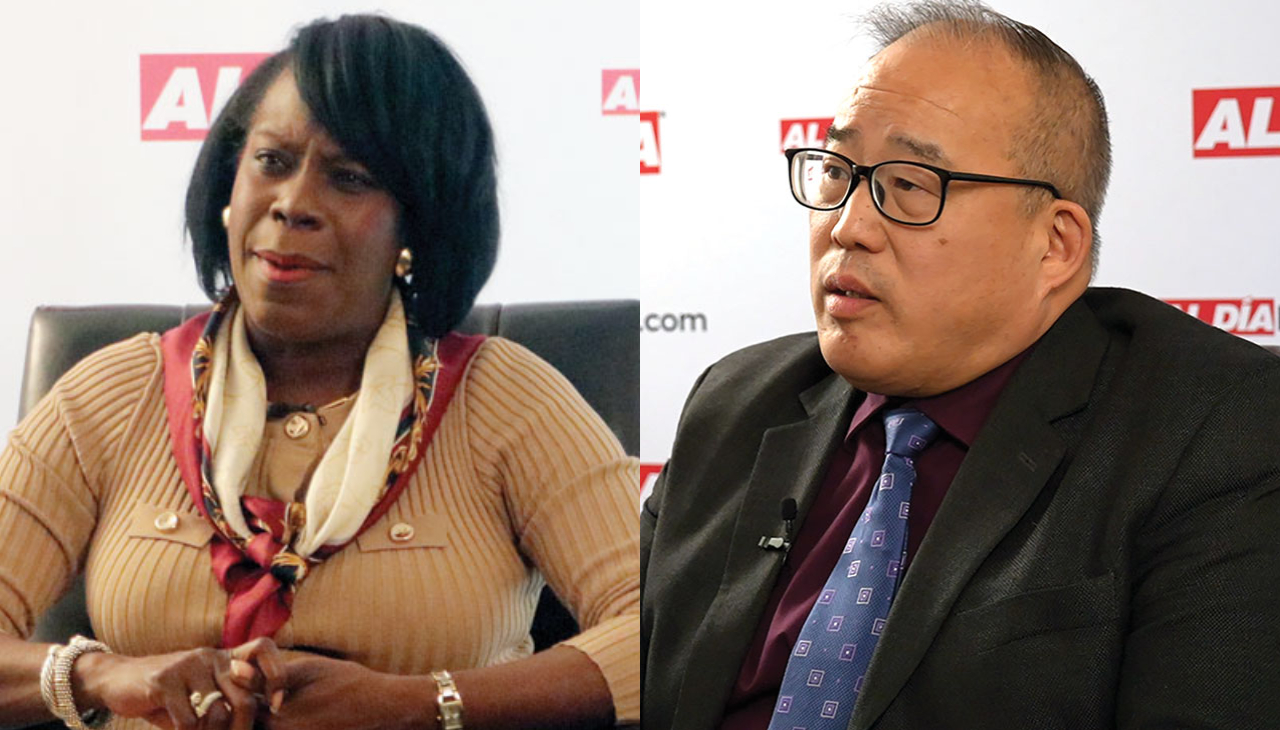 Cherelle Parker (left) and David Oh (right) will face off in November to see who will become Philadelphia's 100th mayor. Photo Credits: Photo: Kianni Figuereo & Alan Nuñez/AL DÍA News.