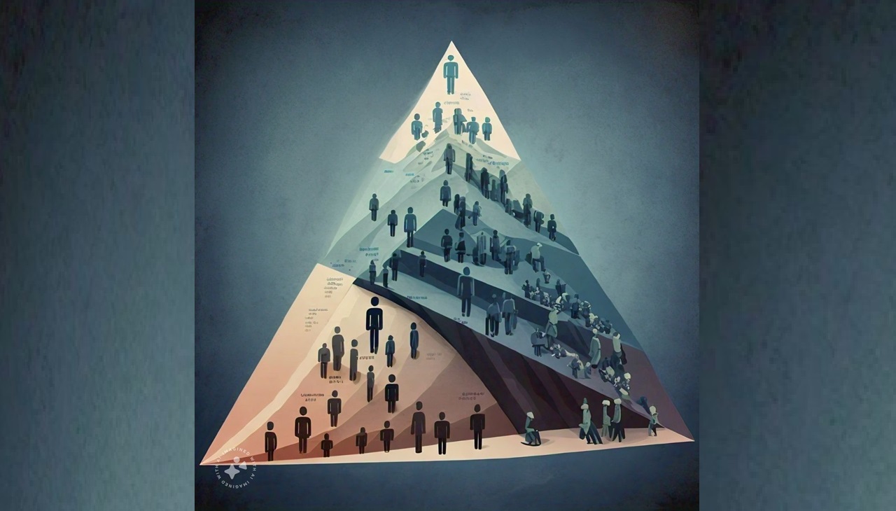 Population pyramid. Photo by Llama 3,1 Meta AI.