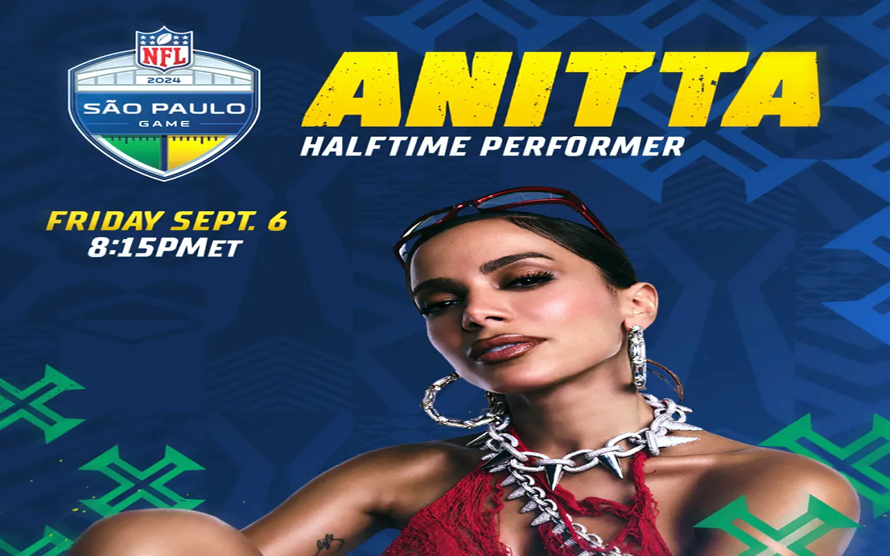 Brazilian pop superstar Anitta will headline the halftime show at the NFL's first-ever game in South America.