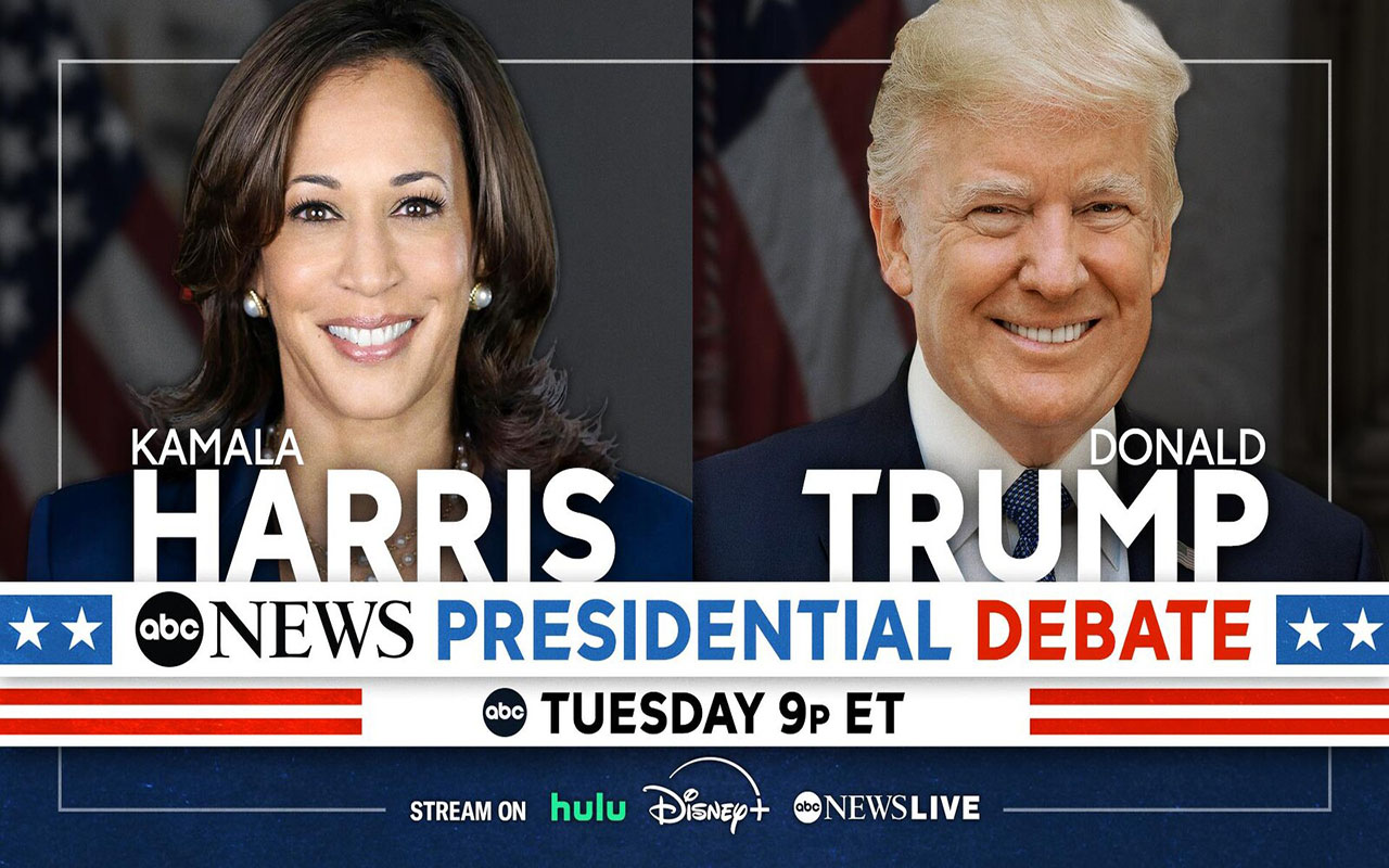 Catch Kamala Harris and Donald Trump in the ABC News Presidential Debate on Tuesday, Sept. 10, at 9 p.m. EDT, live on ABC, ABC News Live, Disney+, and Hulu.