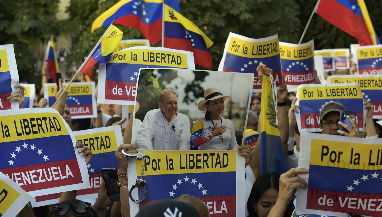 Edmundo González y María Corina Machado. Foto Agencia AFP