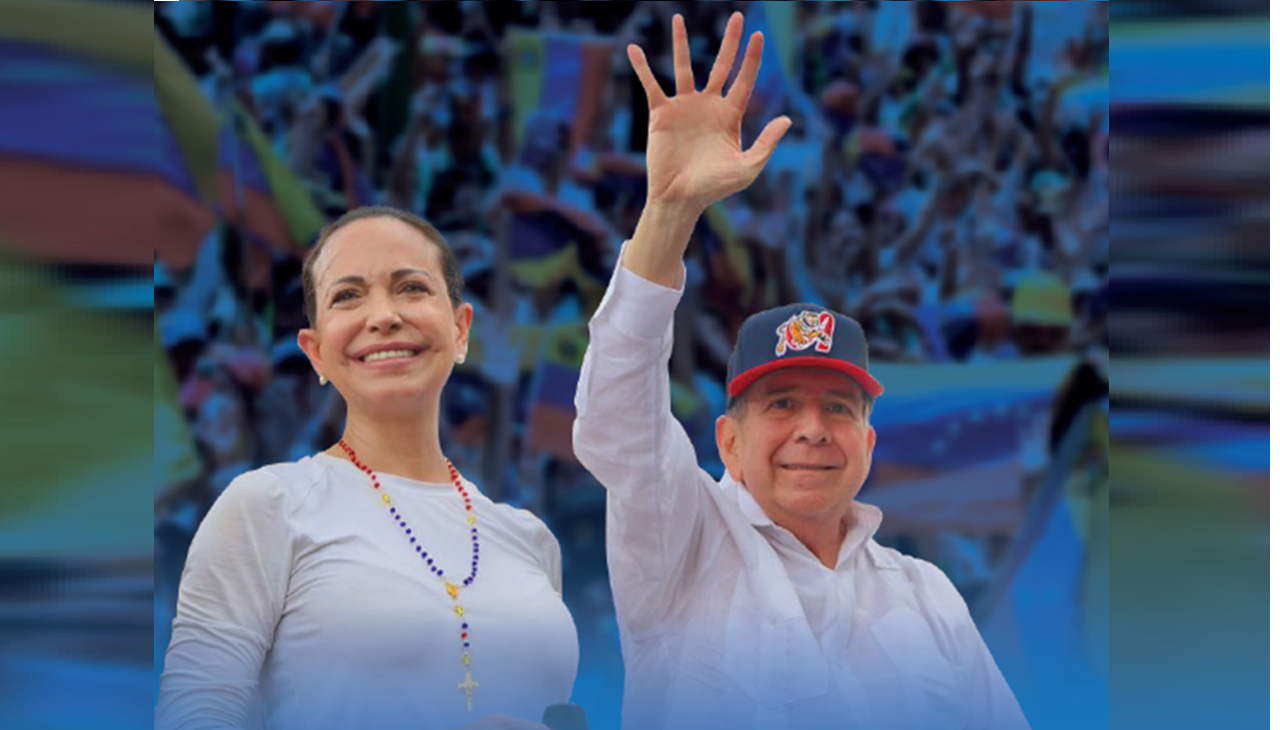 Edmundo González y María Corina Machado. Foto poster de campaña tomado de su página web.