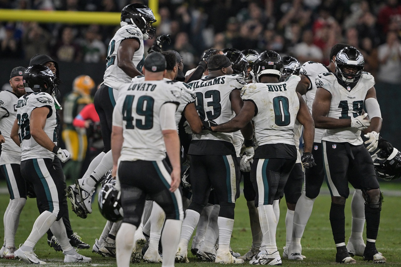 Los Eagles celebran. Foto de Archivo de AFP