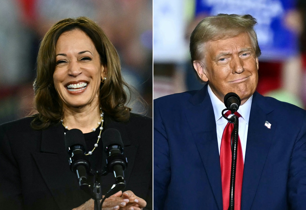 Kamala Harris and Donald Trump. Photo AFP