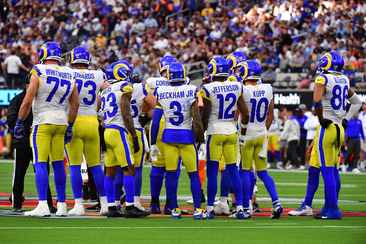 Los Angeles Rams on the field. (File Photo by FREDERIC J. BROWN / AFP)