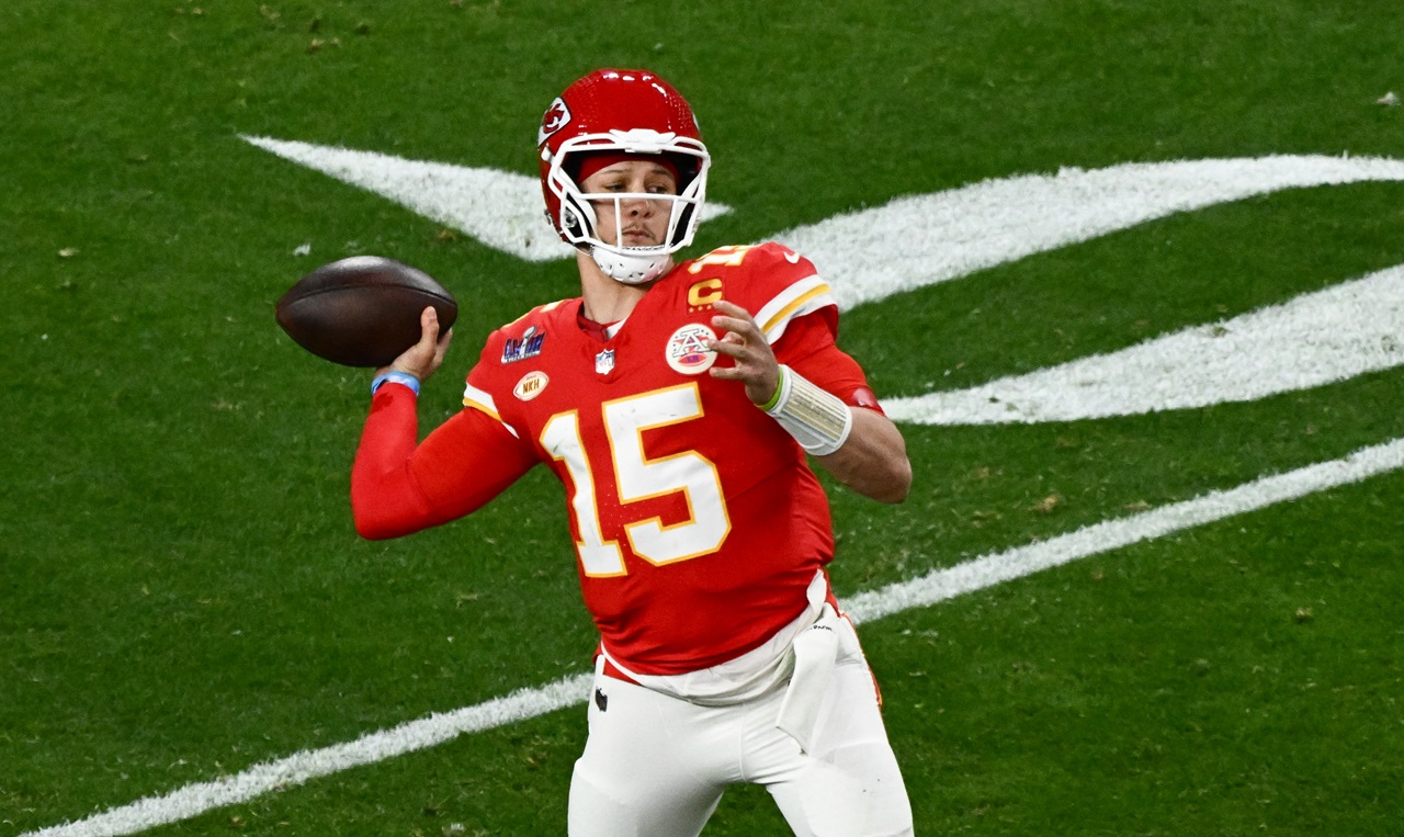 Kansas City Chiefs' quarterback #15 Patrick Mahomes in the field. (File Photo by Patrick T. Fallon / AFP)