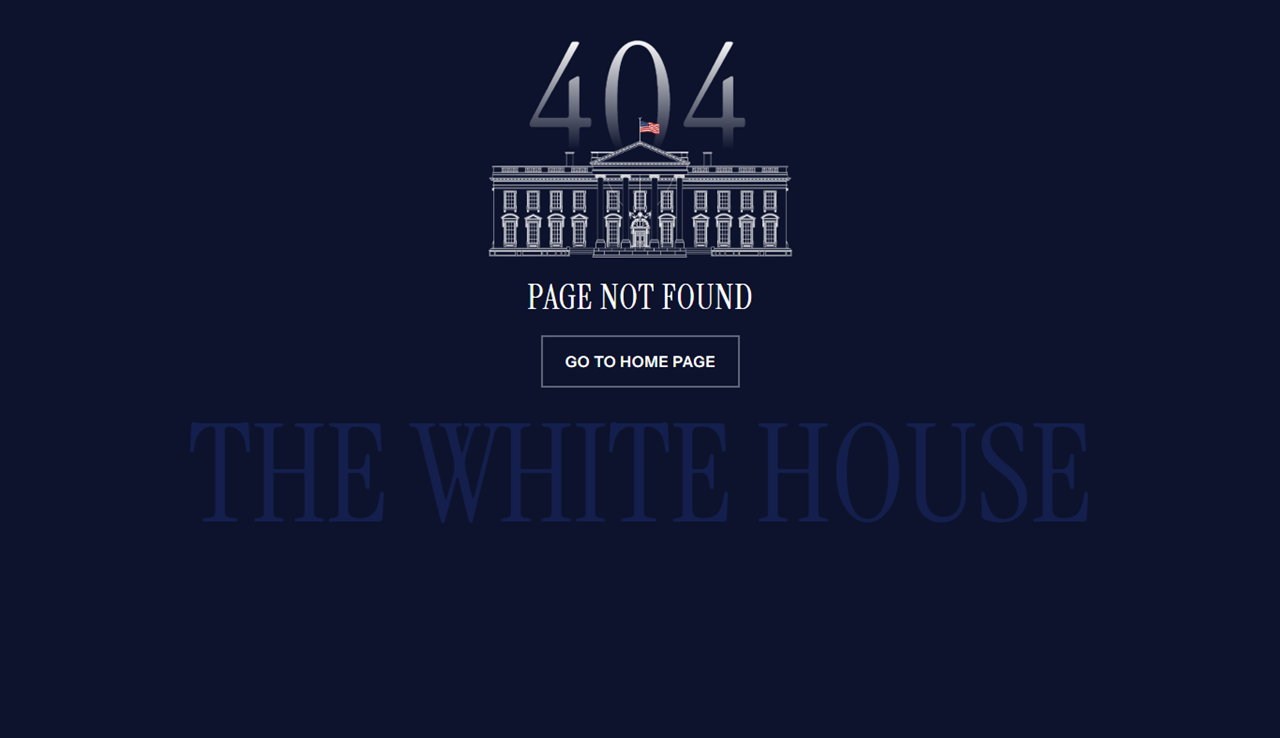 Screenshot of the White House website in Spanish.