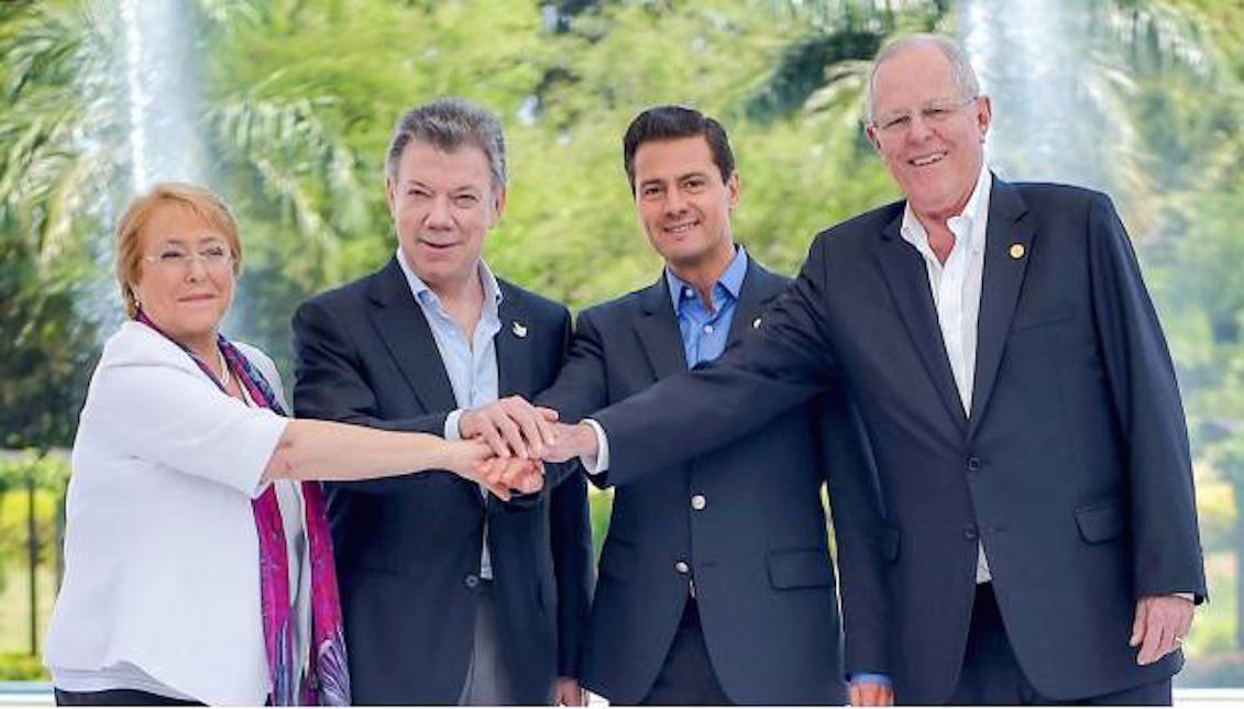 The leaders of the founding members of the Pacific Alliance, from the meeting in July 2018 where cybersecurity was a hot topic. Photo: Cuartoscuro.