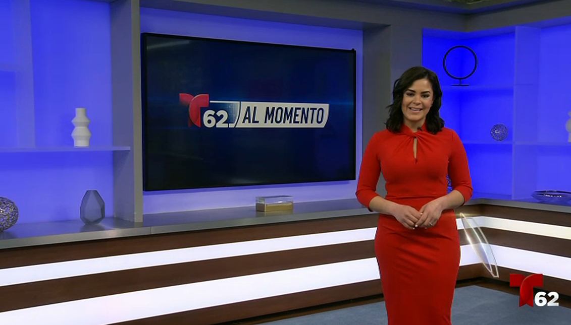 Anchor and journalist Iris Delgado is the host of Telemundo62's Al Momento. Photo: Twitter: @Telemundo62
