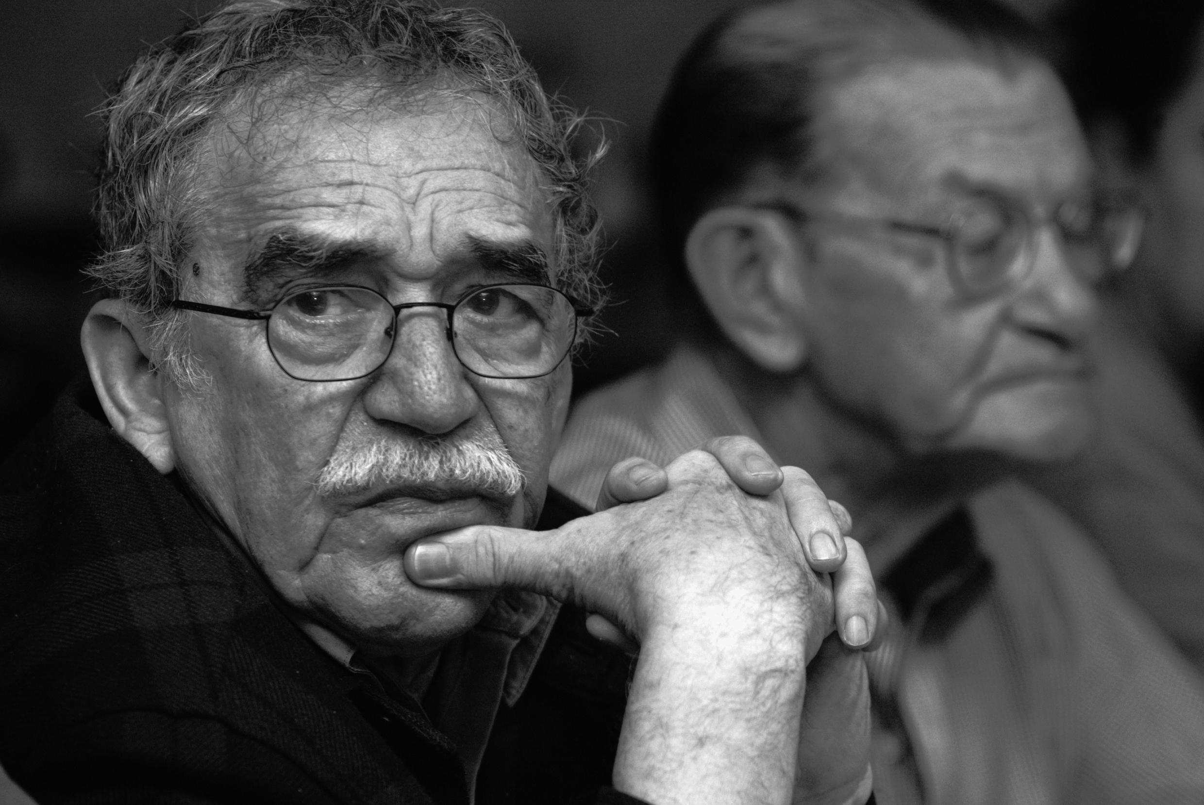 Gabriel García Márquez con José Salgar en Monterrey, 2003. Foto Archivo FNPI, Andrés Reyes