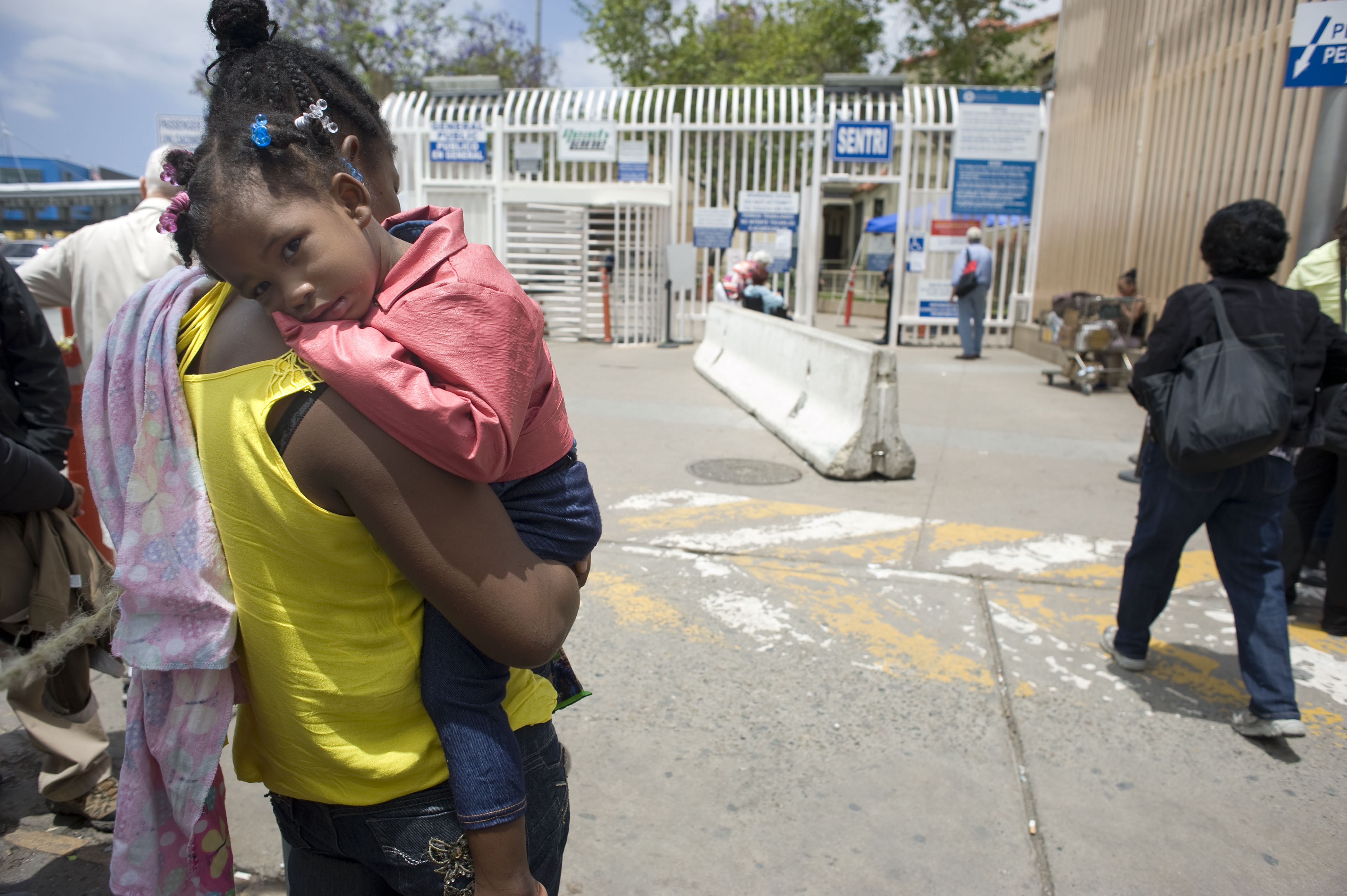 Inmigrantes en la frontera de México con Estados Unidos (EFE).
