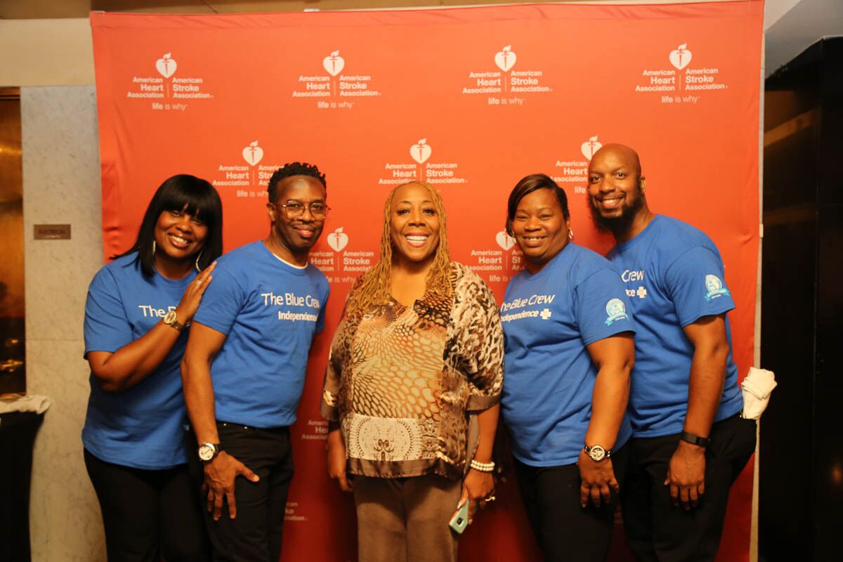 American Heart Association honoree and stroke survivor Patty Jackson, local WDAS radio-host and DJ, photographed with fans. Image provided by Caitlin Conran, Director of Communications and Marketing of the Great River Affiliate. 