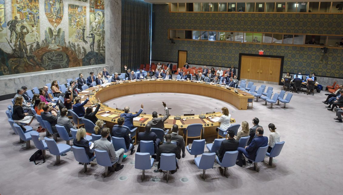 UN creates second mission to verify peace process in Colombia. Photo provided by United Nations showing a general view of the UN Security Council during a meeting held at UN headquarters in New York, United States on July 10, 2017. EFE/UN Photo/Manuel Elias
