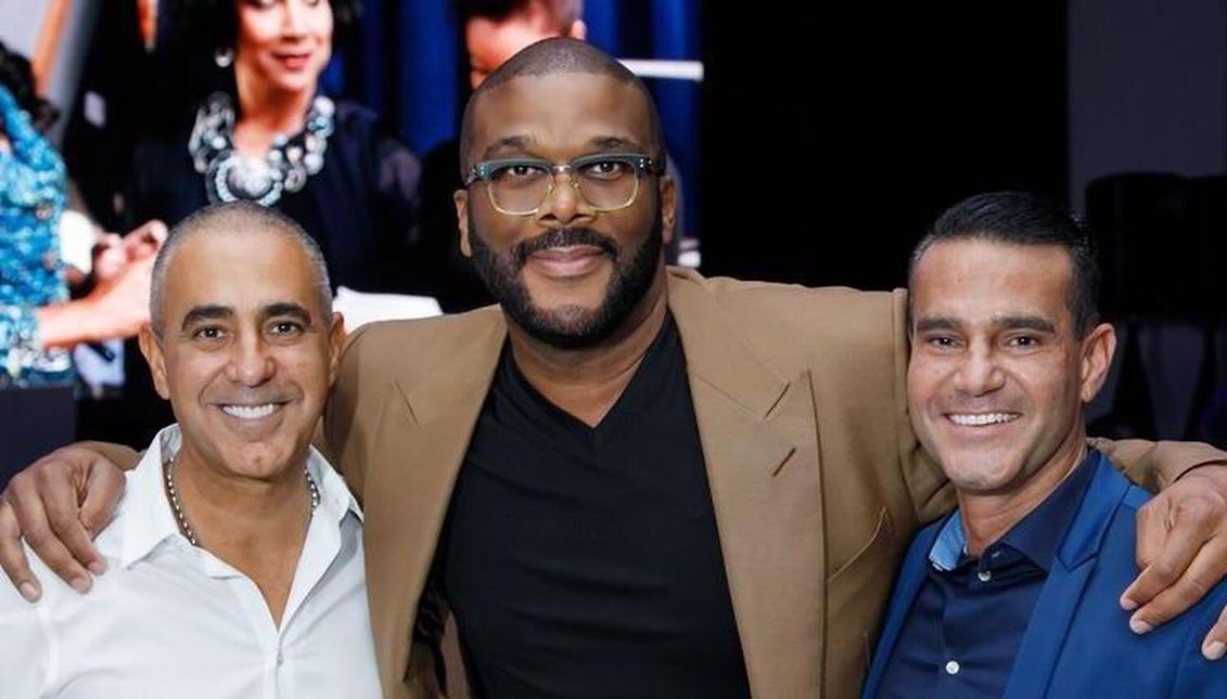 From L to R: Ozzie Areu, Tyler Perry and Will Areu. AREU BROS.