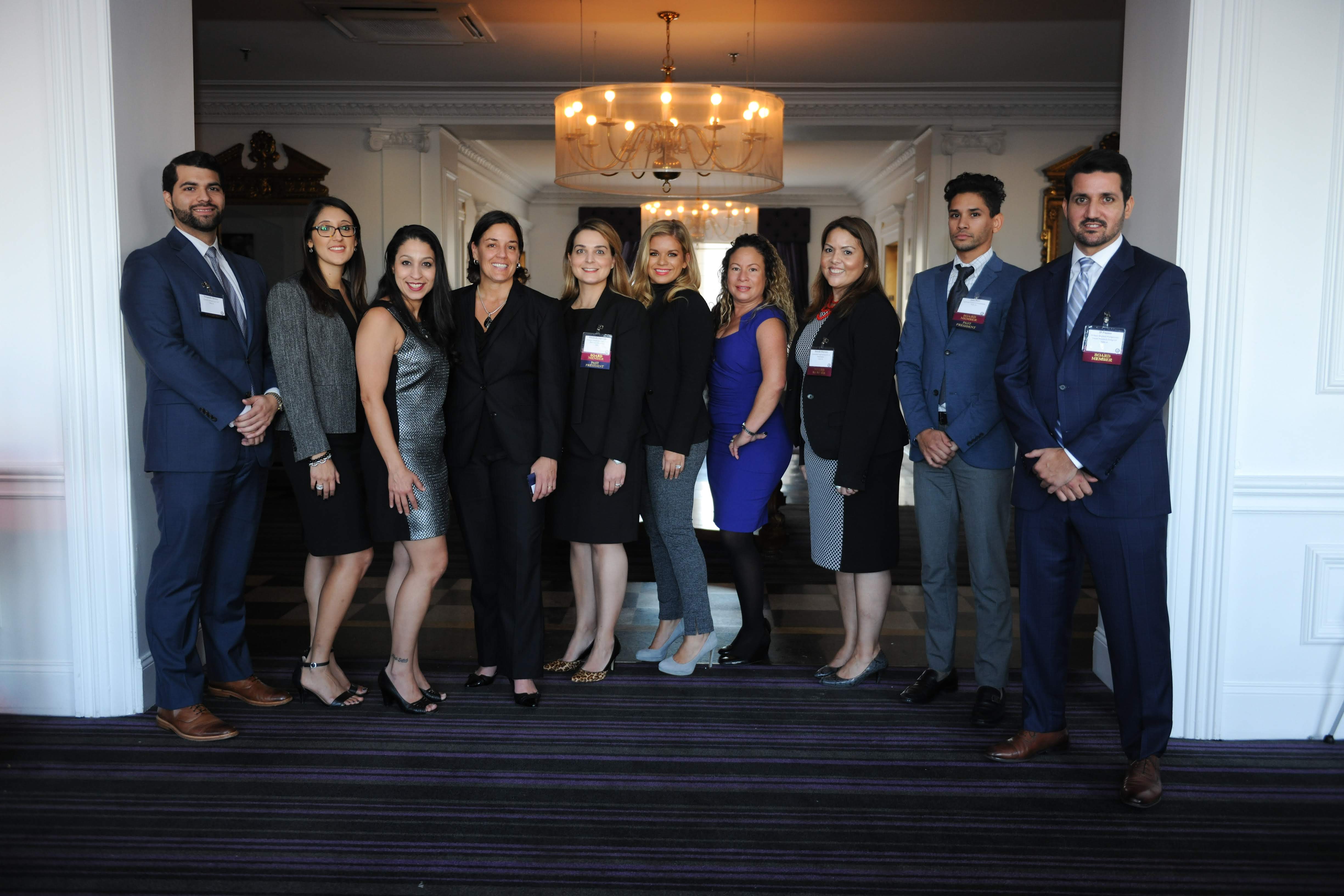 Members of the Hispanic Bar Association of Pennsylvania during the 2018 scholarship dinner event. Photo Courtesy of James P. Faunes/HBAPA