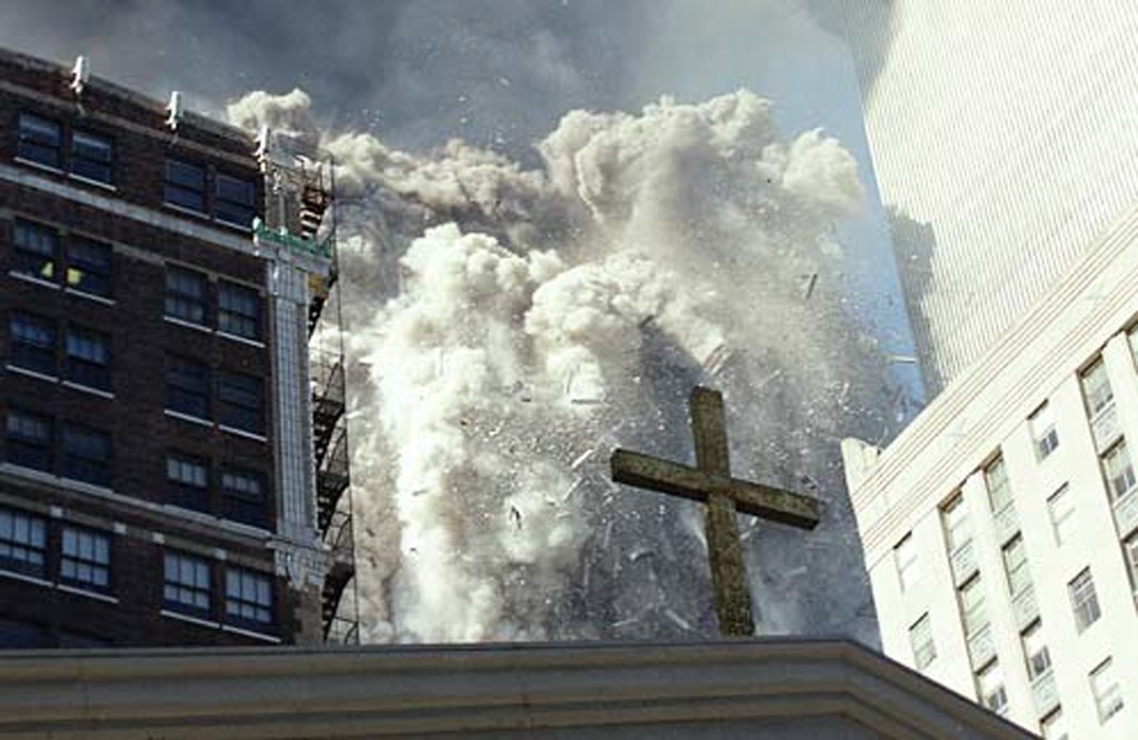 Momento exacto de la explosión de las Torres Gemelas. Foto: Servicio Secreto.