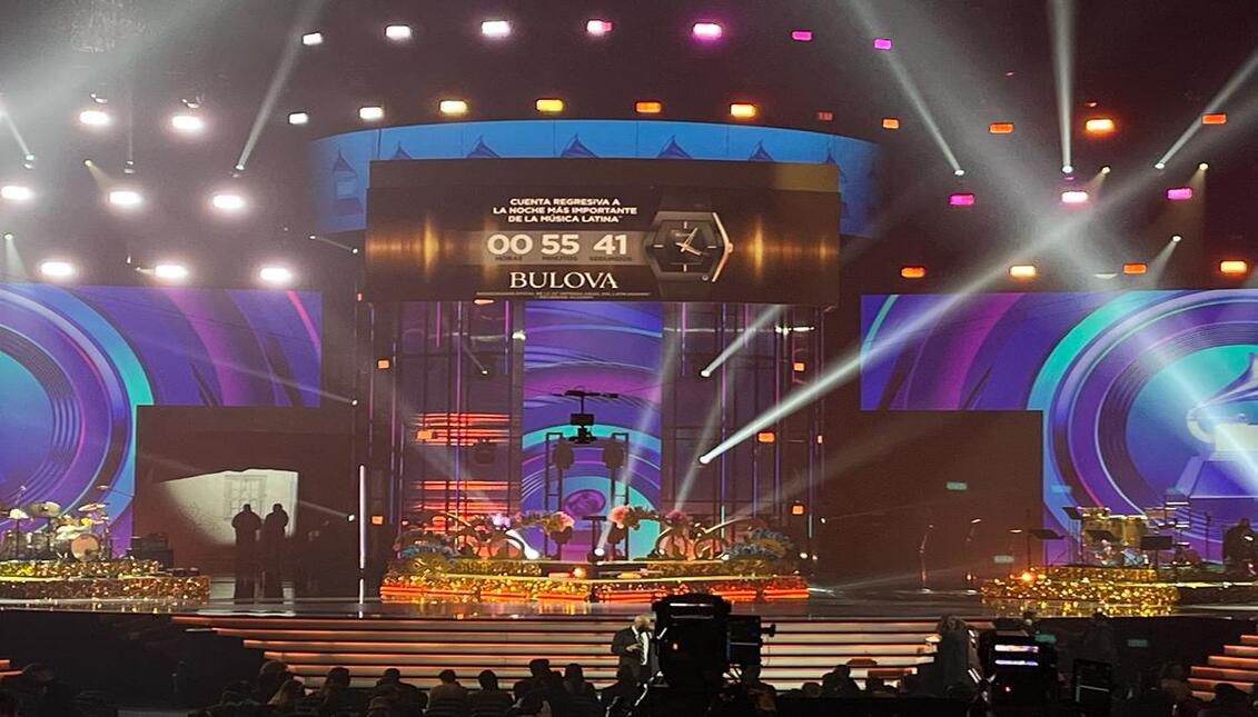 Momentos previos al inicio de la edición 22 de los Latin Grammy en Las Vegas