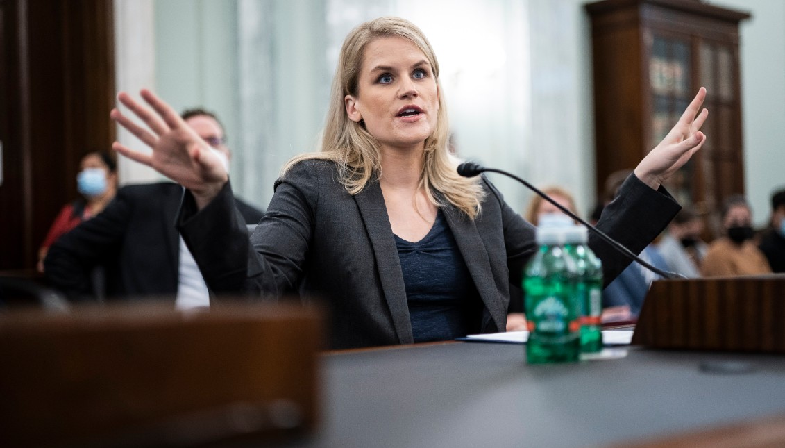 Former Facebook employee, Frances Haugen appeared before the Senate Commerce subcommittee. Photo: Getty Images