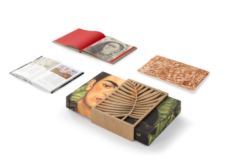 Presentation and packaging of the book "Los sueños de Frida Kahlo" by Editorial Artika.
