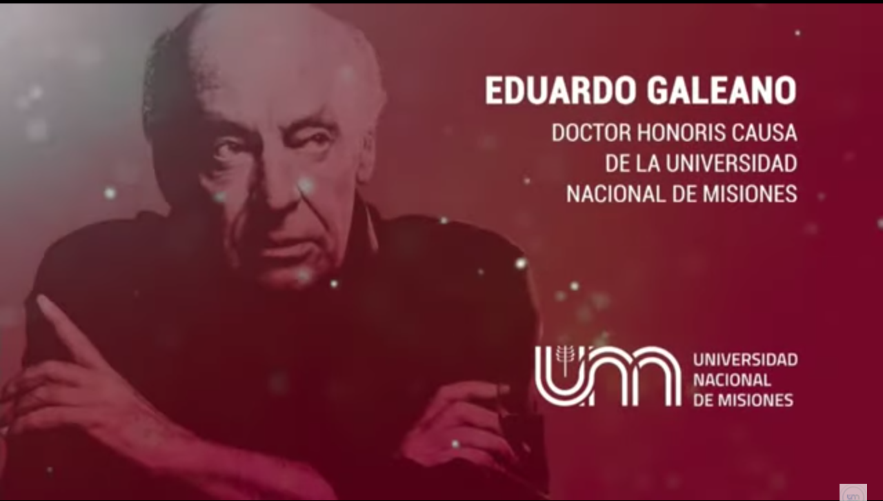 Poster of the event in honor of Eduardo Galeano.