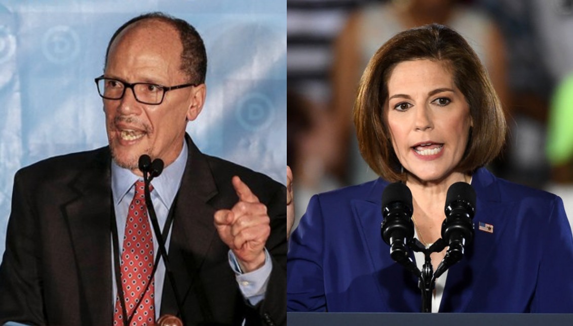 Tom Pérez (Der) and Senator Catherine Cortez Masto (Left) are the Latinos at the center of the transformation of the Democratic Party.