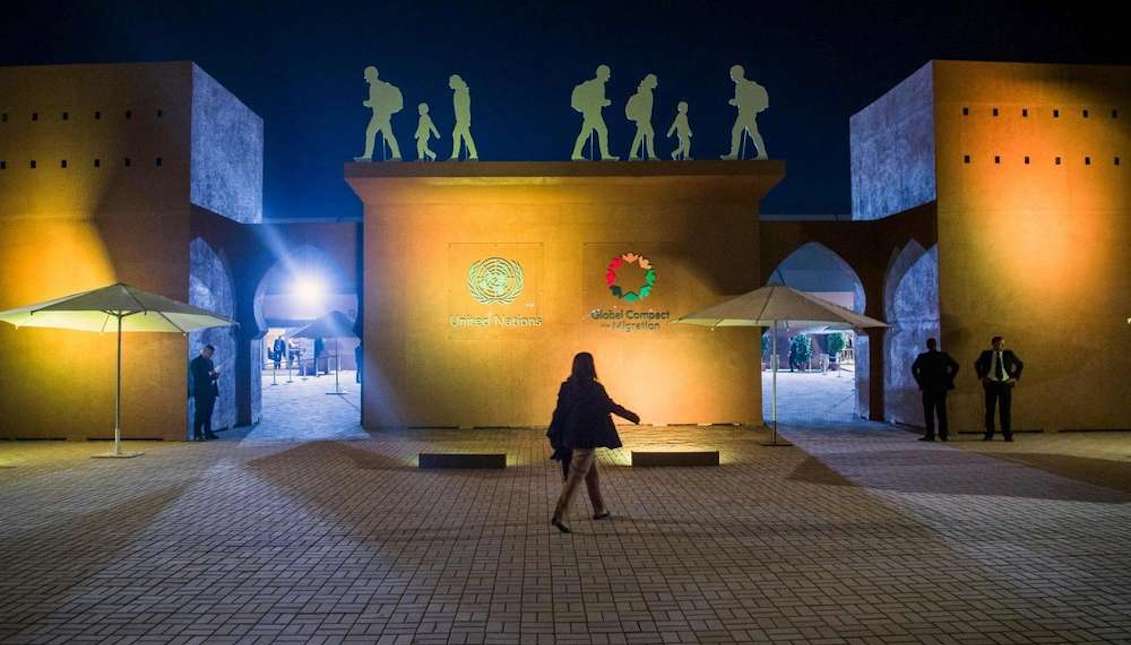 From the Intergovernmental Conference on Migration's website, Marrakech, Morocco, December 9, 2018. FADEL SENNA/AFP