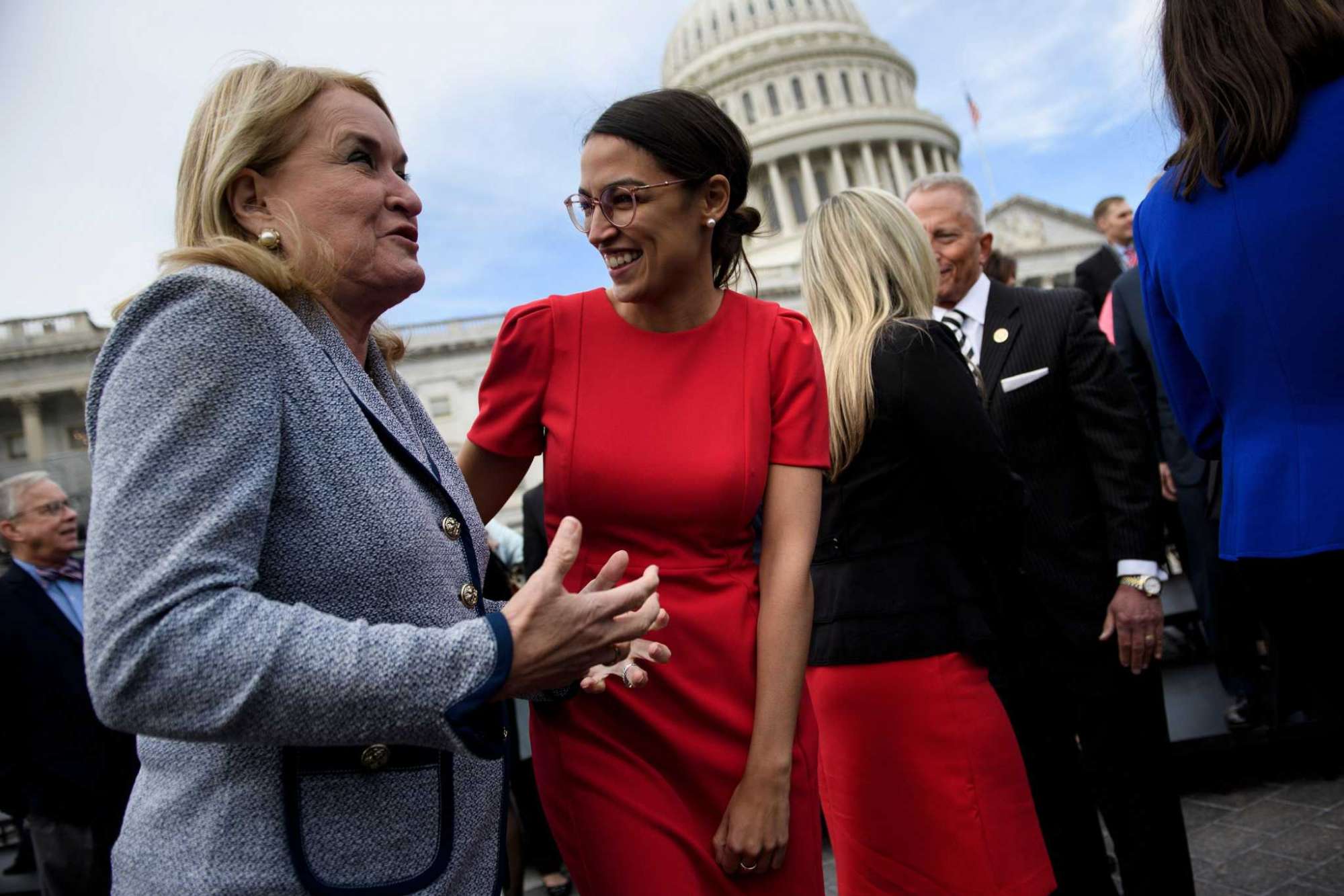 “Lets see how far we can go.” Rep. Alexandria Ocasio Cortez has raised $2 million in less than a day for the Texas storm crisis. Photo:BRENDAN SMIALOWSKI, Contributor / AFP/Getty Images
