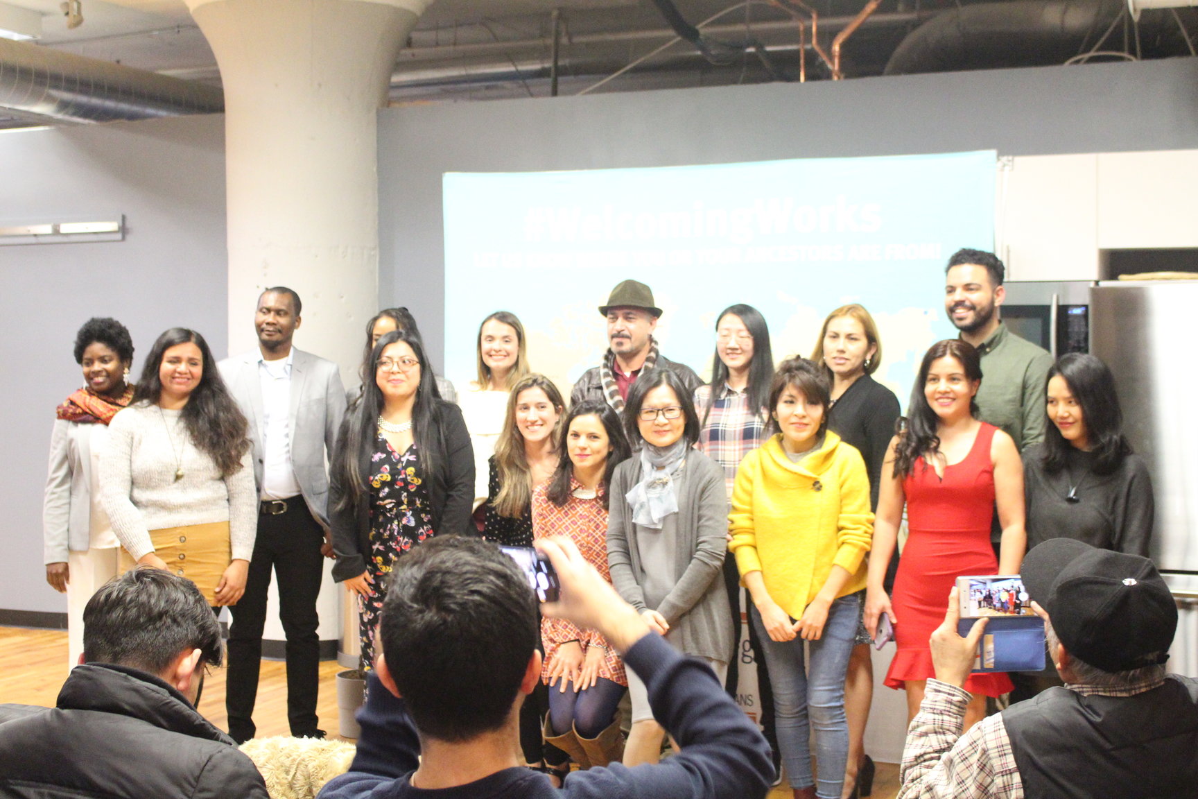 Graduates of the fifth cohort of the Welcoming Center's Immigrant Leadership Institute. Photo: Jensen Toussaint/AL DÍA News. 
