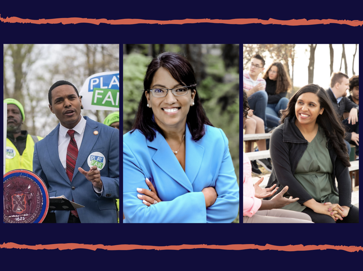 Ritchie Torres, Kristine Reeves, Candace Valenzuela. Photos: Campaign websites