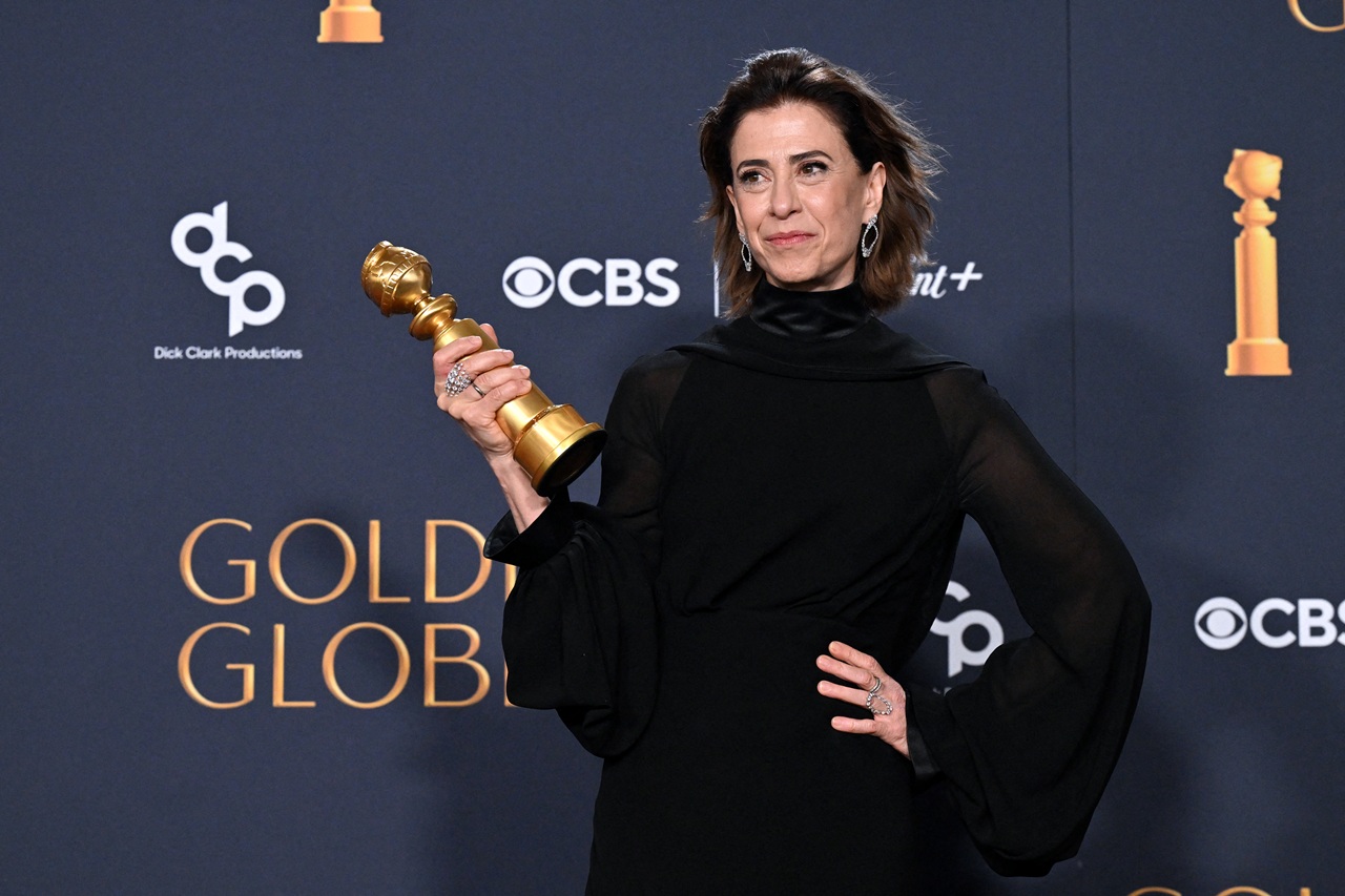 Brazilian actress Fernanda Torres poses with the Best Performance by a Female Actor in a Motion Picture – Drama award for "I'm Still Here" in the press room during the 82nd annual Golden Globe Awards at the Beverly Hilton hotel in Beverly Hills, California, on January 5, 2025. (Photo by Robyn Beck / AFP)