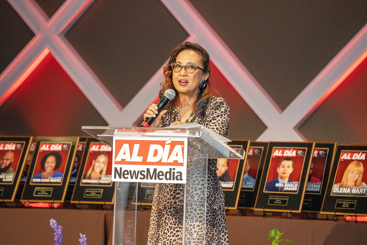 Loraine Ballard Morrill has served as emcee for each of the three AL DÍA 40 Under Forty events. Photo: Peter Fitzpatrick/AL DÍA News.