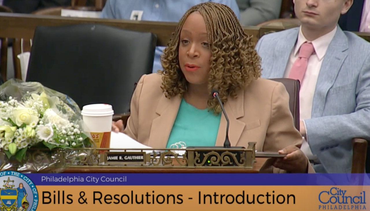 Screenshot of Councilmember Jamie Gauthier during City Council hearing on May 11.