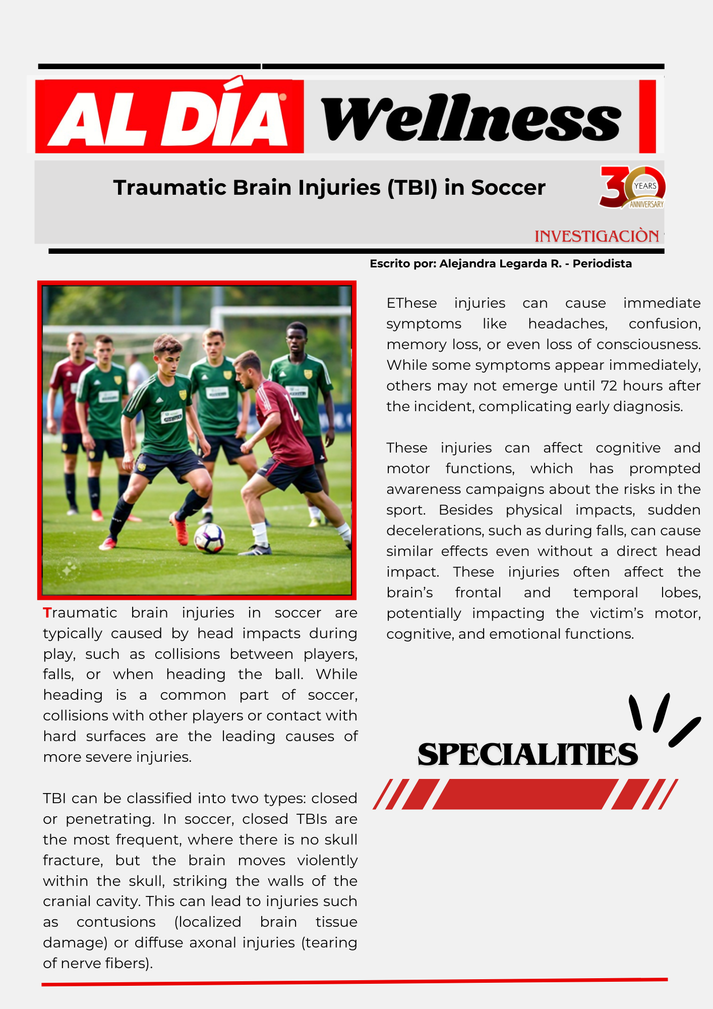 Death of Soccer Players from TBI