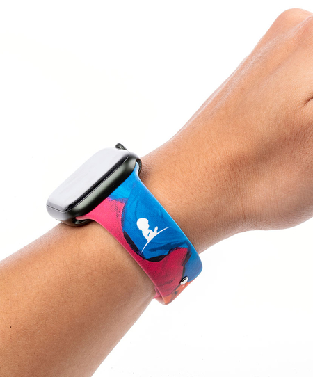 Apple Watch band featuring St. Jude patient art. Photo: Business Wire.