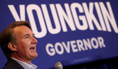 Republican Glenn Youngkin triumphed in his Virginia gubernatorial race over Democrat Terry McAuliffe on Nov. 2, 2021. Photo: Win McNamee/Getty Images.