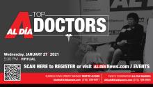AL DÍA's 2021 Top Doctors Forum will take place virtually on Jan. 27, 2021 at 5:30 p.m. Graphic: AL DÍA News.
