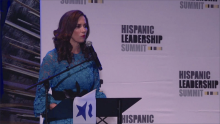 Claudia Romo Edelman speaks at the 2021 Hispanic Leadership Summit. Photo: Screenshot of the event. 